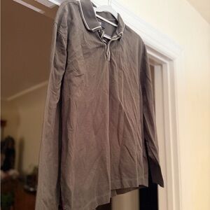 Banana Republic Brownish Olive Long Sleeve Polo